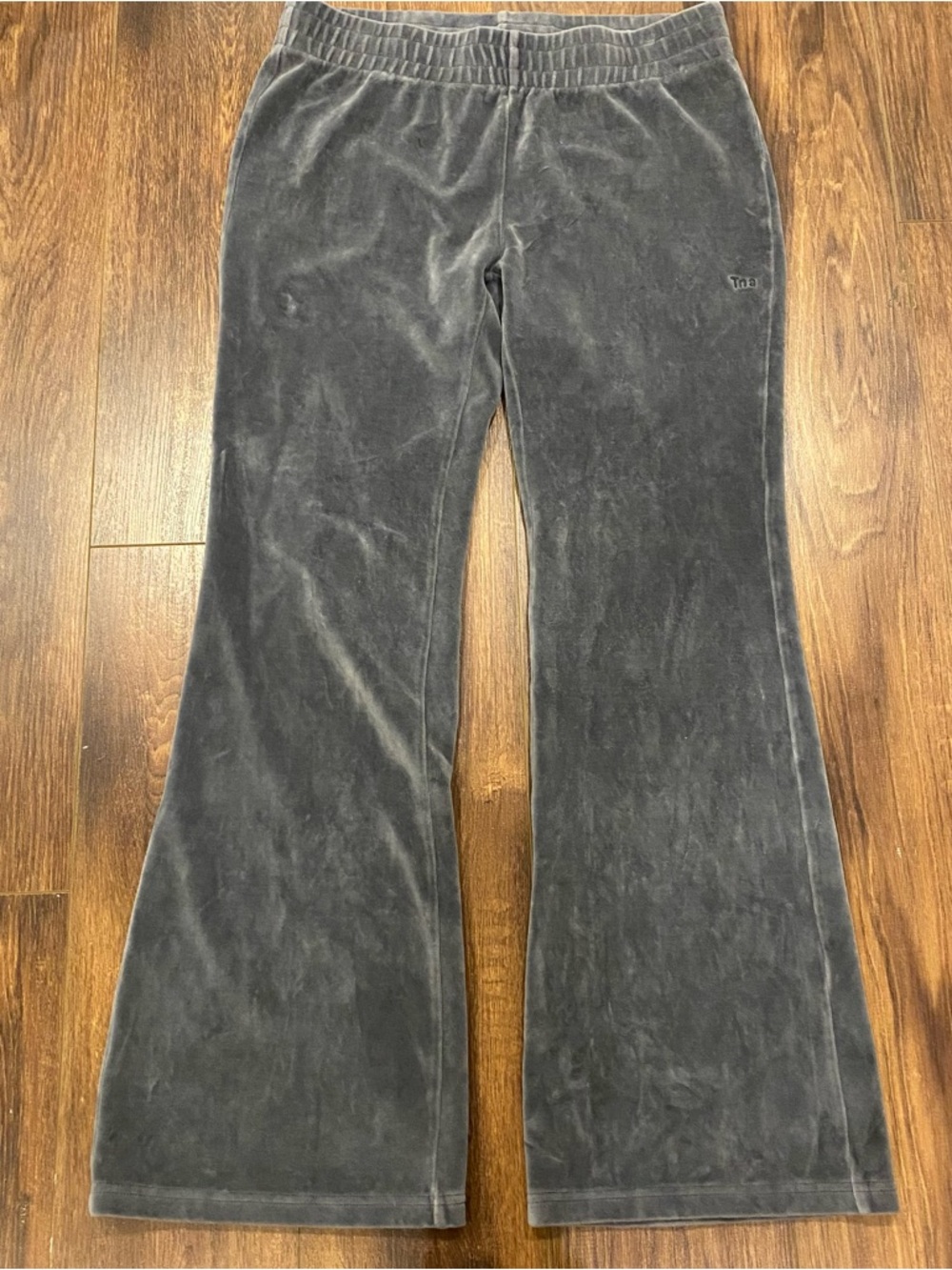 TNA Charcoal Gray Velour Boot Cut Pants